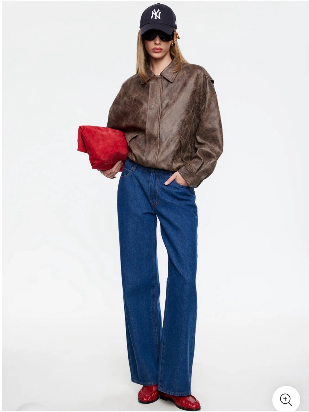 Lioness Wide Leg Jeans Women Blue High Rise 100% Cotton Denim Australian Brand